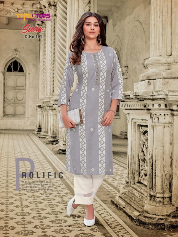 Tips & Tops Siara Party Wear Kurti With Pant Collection